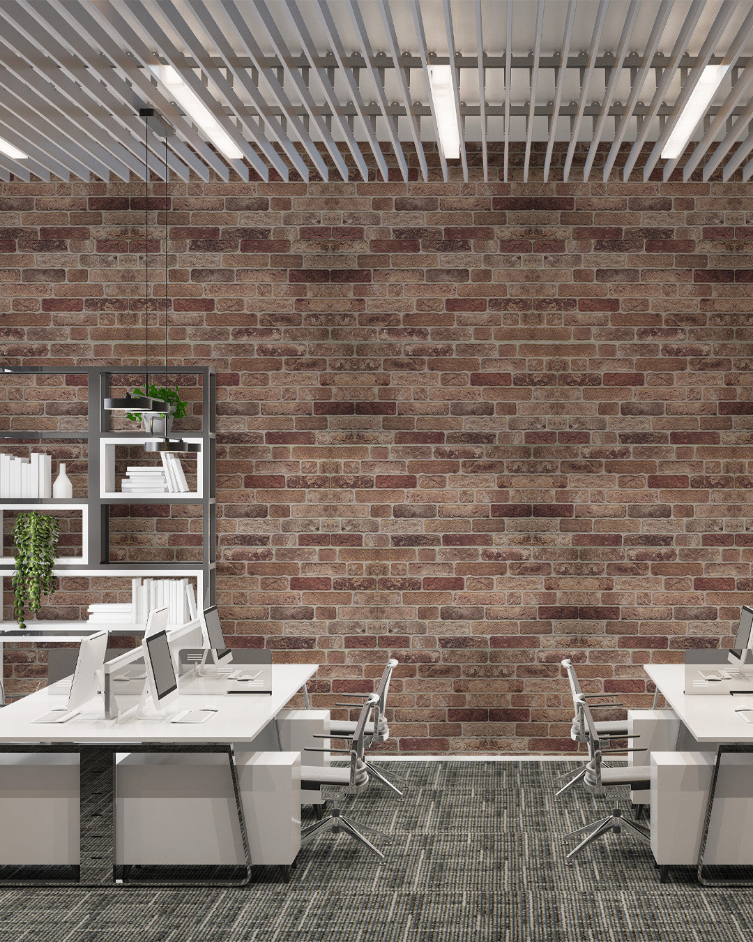 Sand Beige Brick Texture Wall Panel – 20 x 40 in (YSL-1901) by Place It Decor