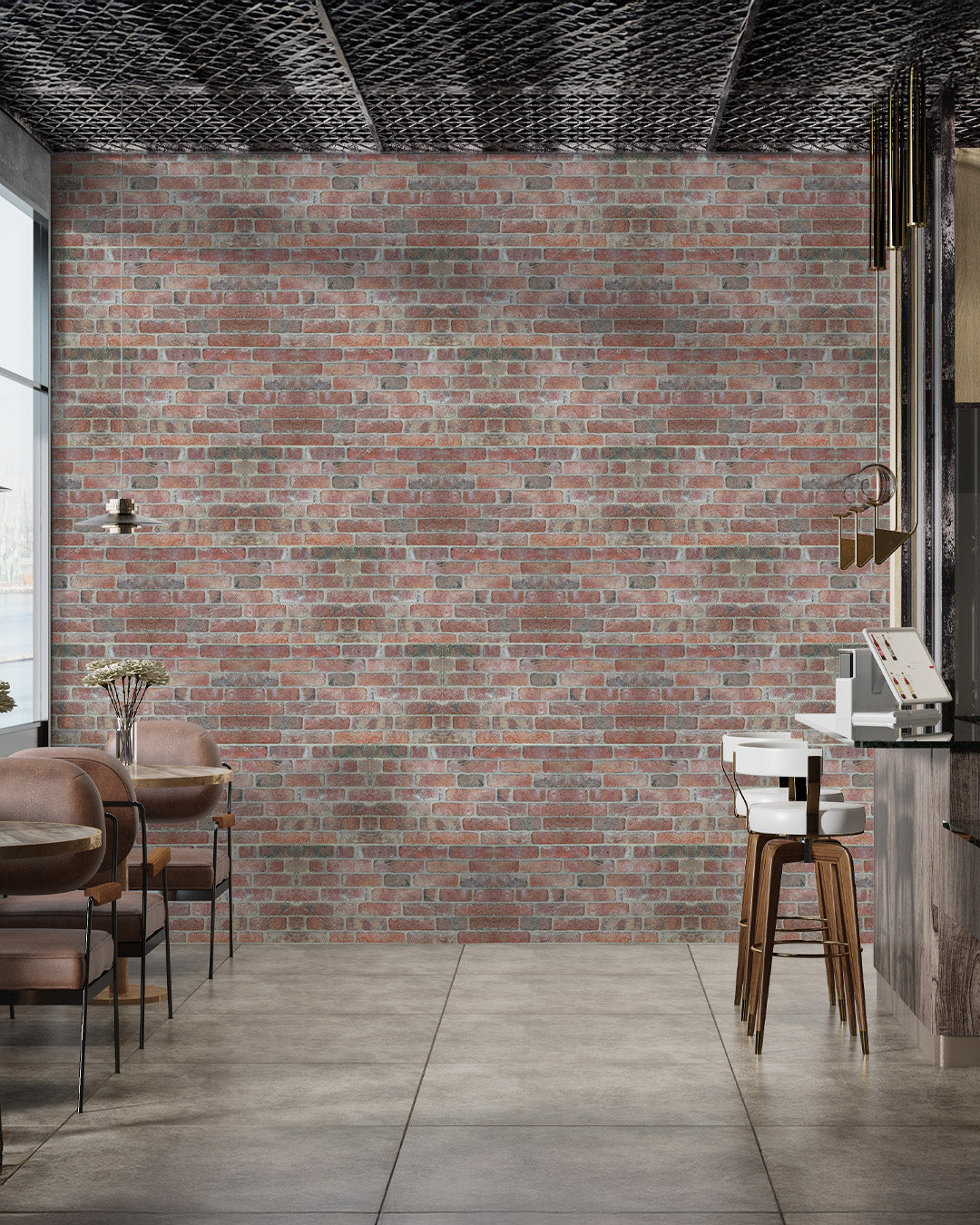 Vintage Red Brick Texture Wall Panel – 20 x 40 in (YSL-1902) by Place It Decor