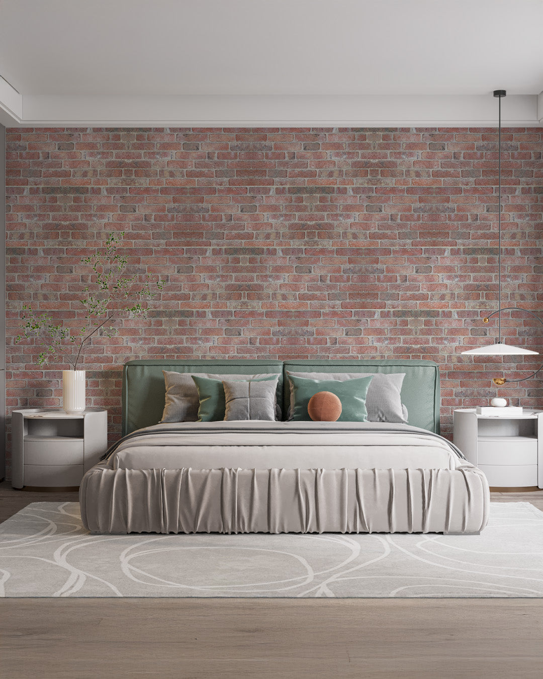 Vintage Red Brick Texture Wall Panel – 20 x 40 in (YSL-1902) by Place It Decor