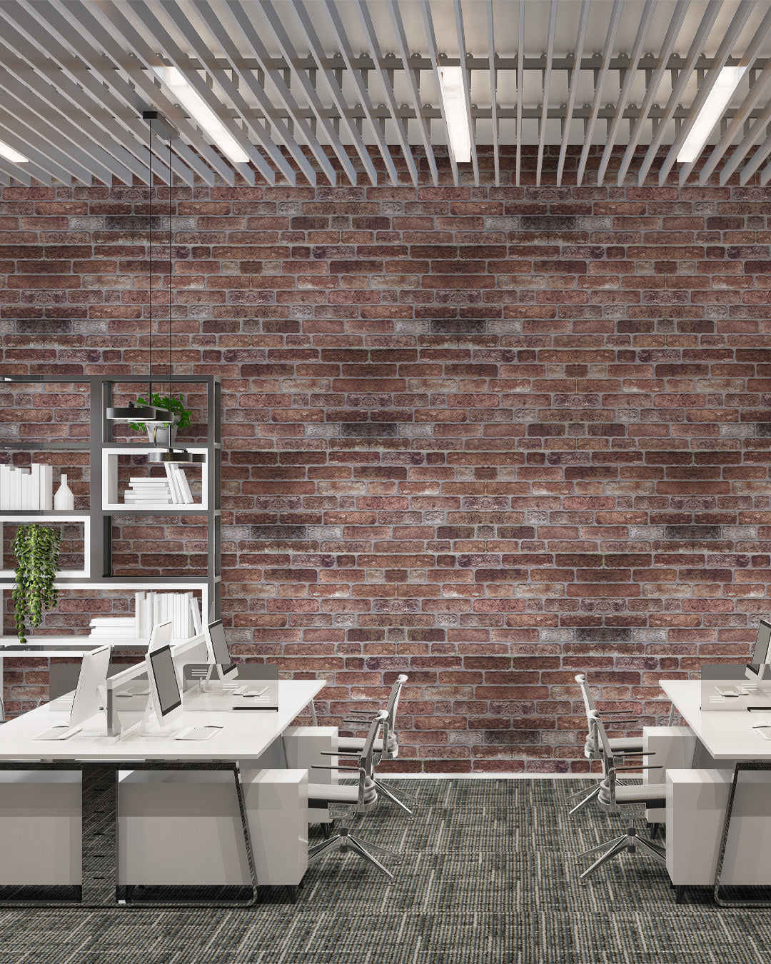 Warm Brown Brick Texture Wall Panel – 20 x 40 in (YSL-1907) by Place It Decor