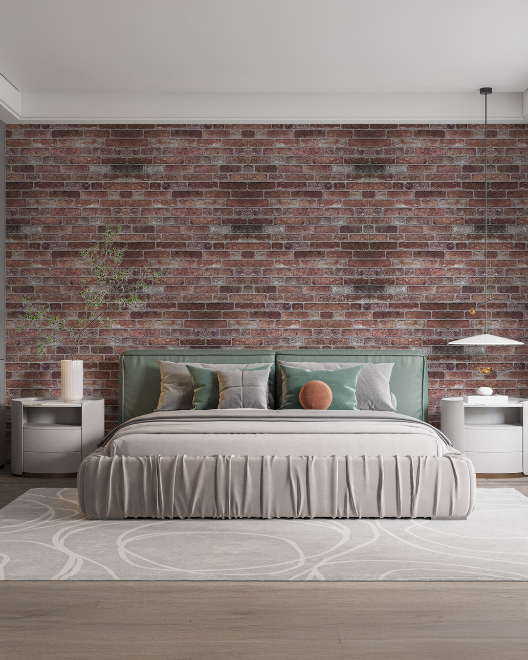 Warm Brown Brick Texture Wall Panel – 20 x 40 in (YSL-1907) by Place It Decor