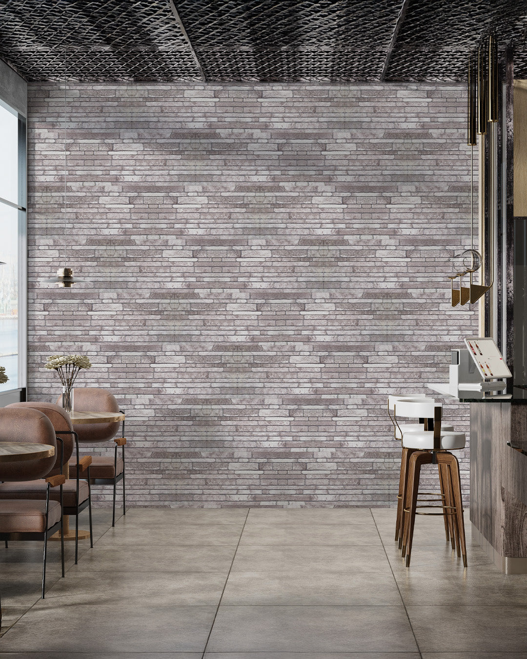 Light Gray Stacked Stone 3D Wall Panel – 20 x 40 in (N-04)