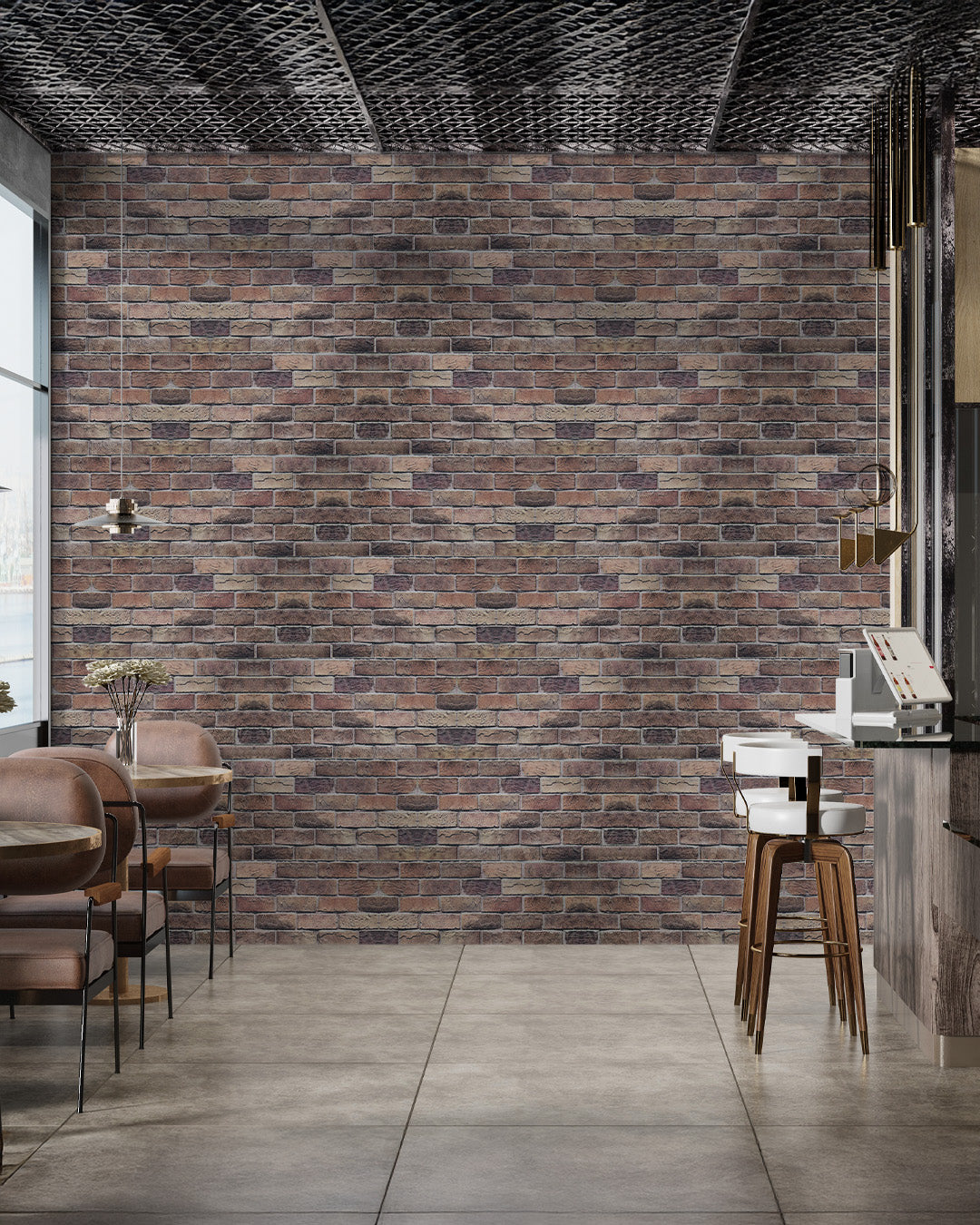 Rustic Brick Stone Wall Panel – 20 x 40 in (T-1809) by Place It Decor