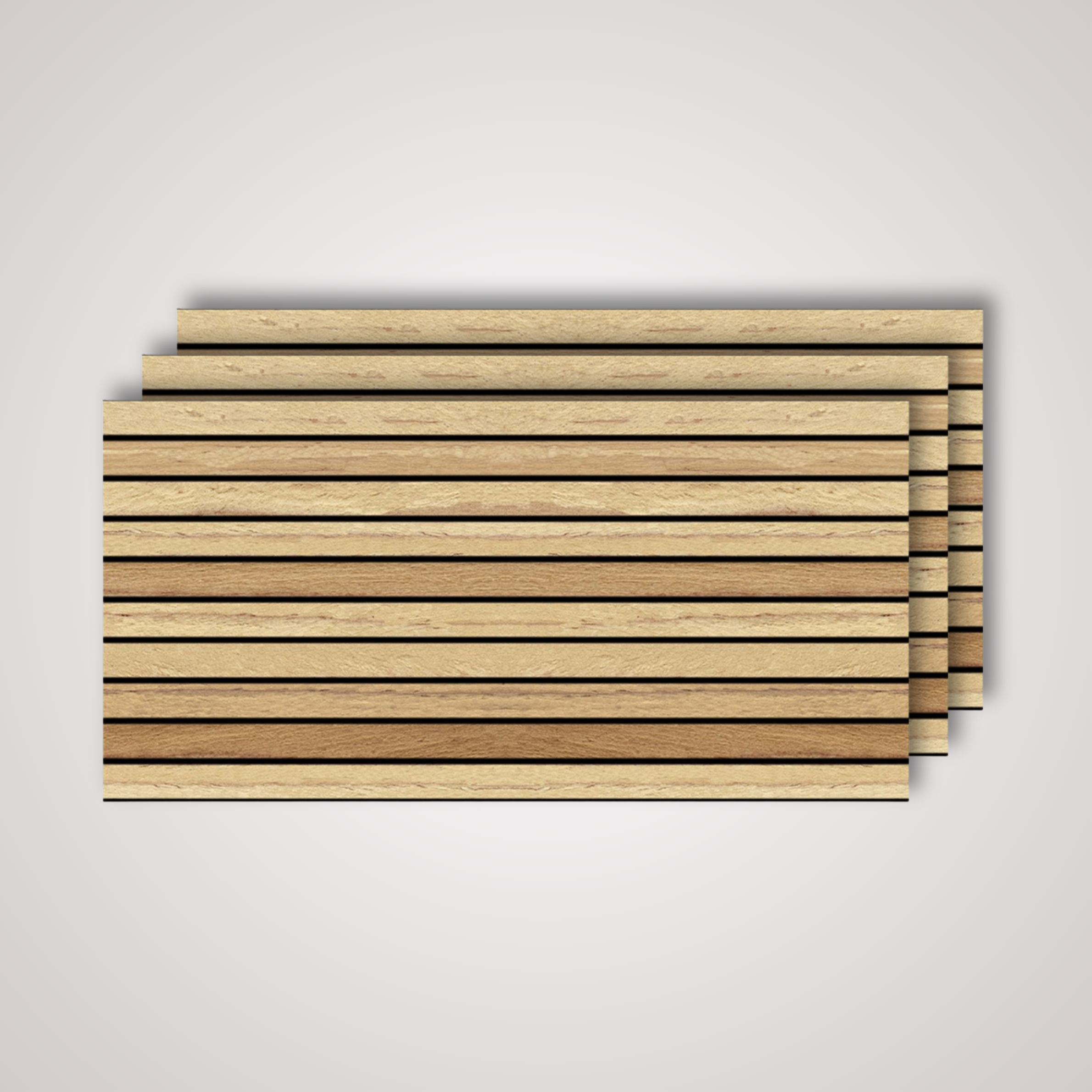 Light Oak Wood Slat Acoustic Wall Panel – 20 x 40 in (AP-05) by Place It Decor