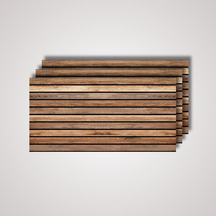 Walnut Wood Slat Acoustic Wall Panel – 20 x 40 in (AP-02) by Place It Decor