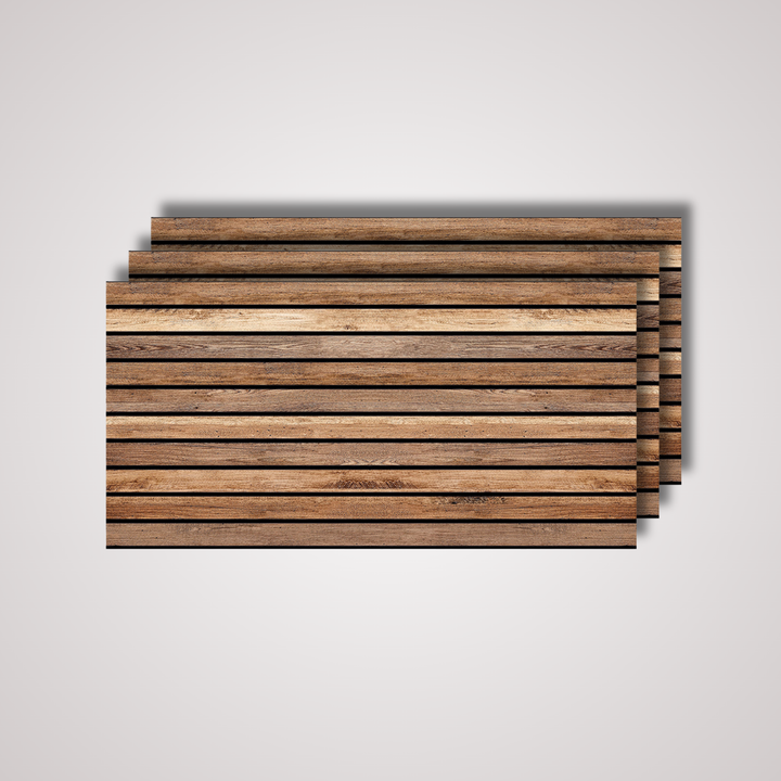 Walnut Wood Slat Acoustic Wall Panel – 20 x 40 in (AP-02) by Place It Decor