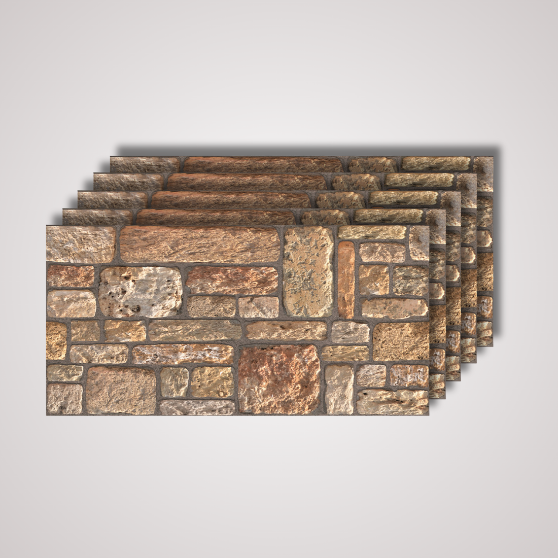 Rustic Stone 3D Wall Panel – 20 x 40 in (K-07) by Place It Decor