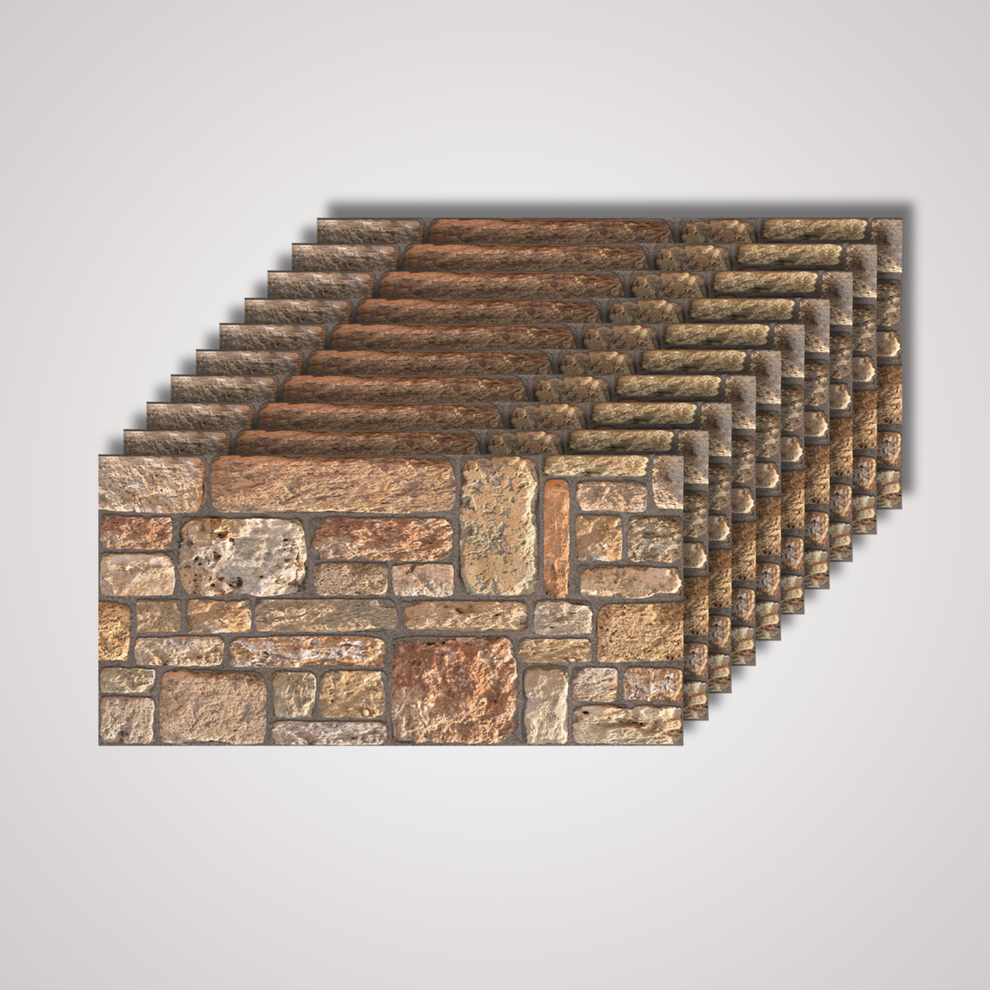 Rustic Stone 3D Wall Panel – 20 x 40 in (K-07) by Place It Decor