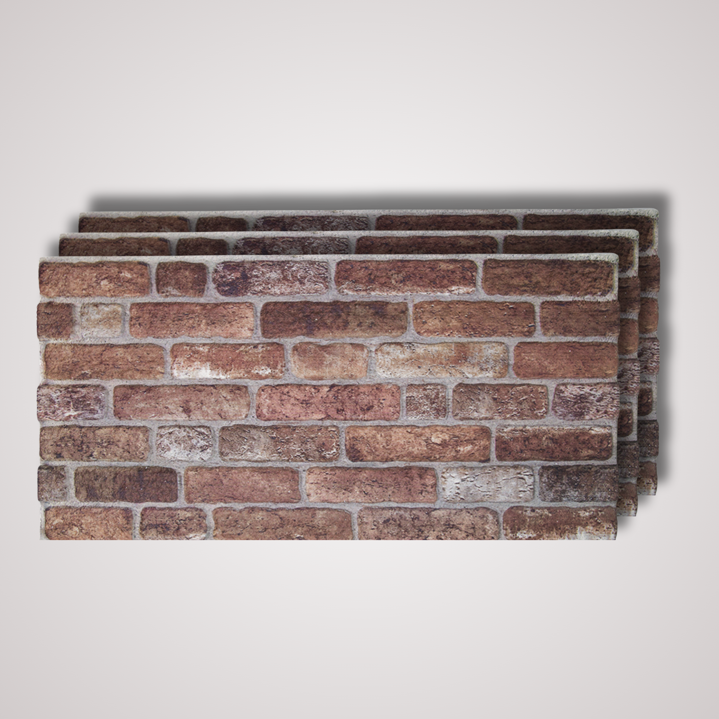 Warm Brown Brick Texture Wall Panel – 20 x 40 in (YSL-1907) by Place It Decor