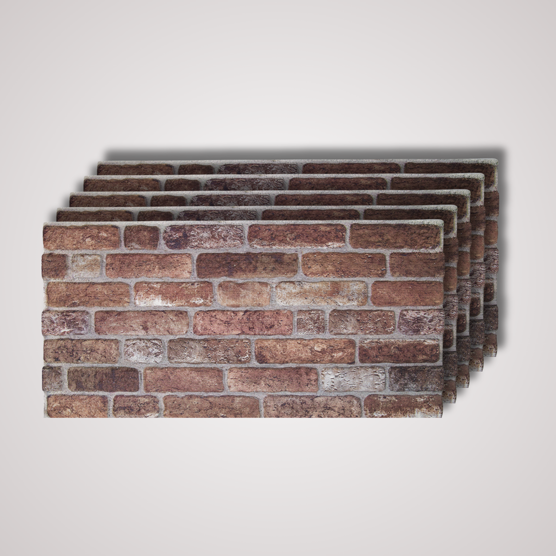Warm Brown Brick Texture Wall Panel – 20 x 40 in (YSL-1907) by Place It Decor