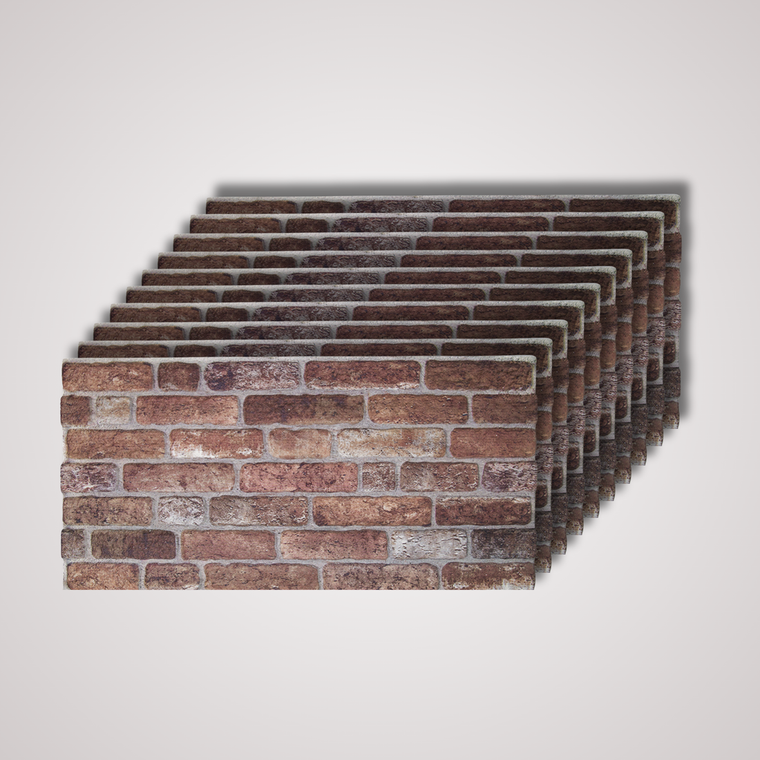 Warm Brown Brick Texture Wall Panel – 20 x 40 in (YSL-1907) by Place It Decor