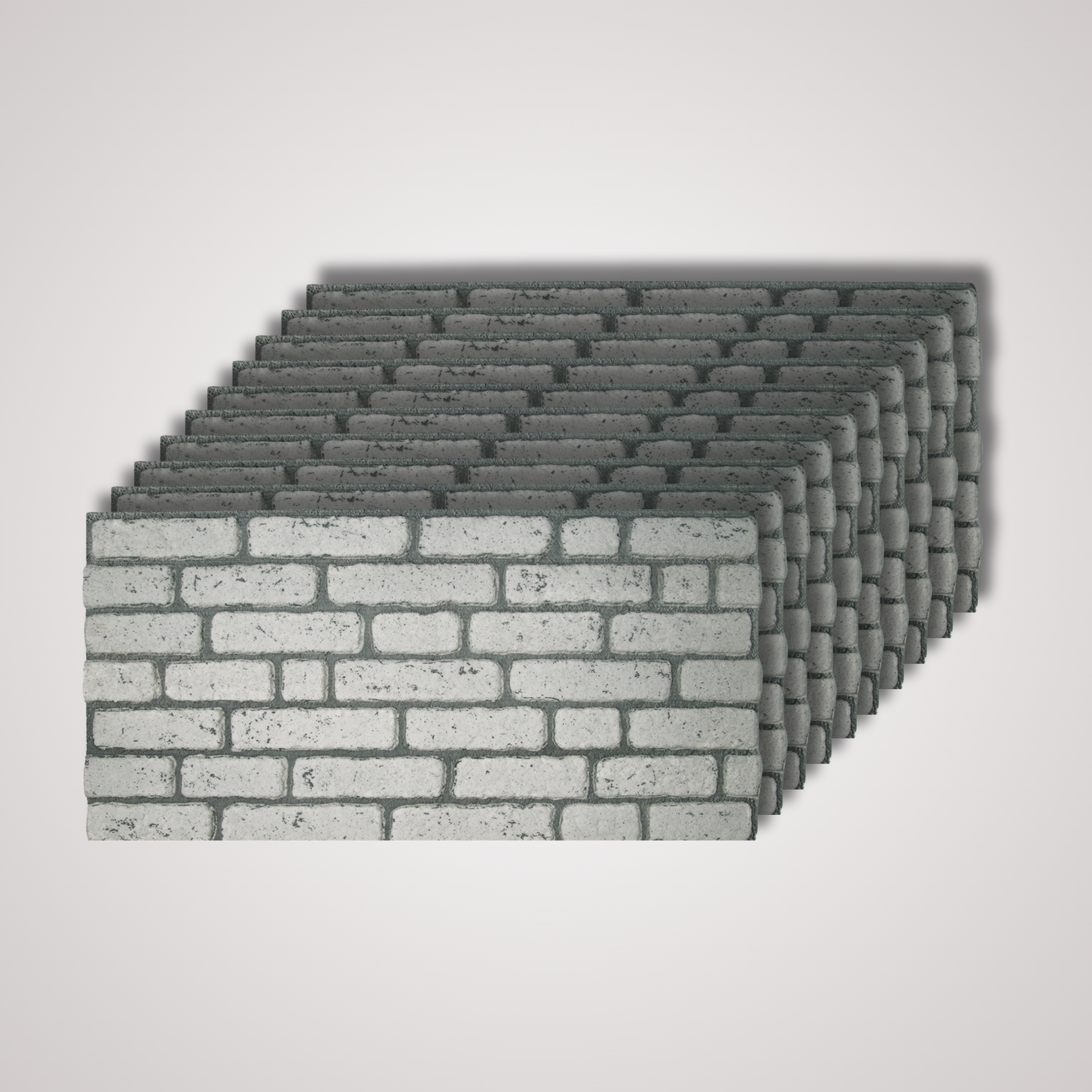 White Brick Tile Wall Panel – 20 x 40 in (YSL-1948) by Place It Decor