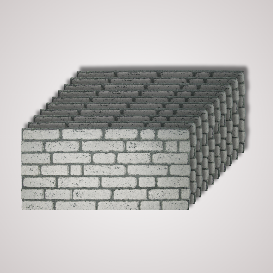 White Brick Tile Wall Panel – 20 x 40 in (YSL-1948) by Place It Decor