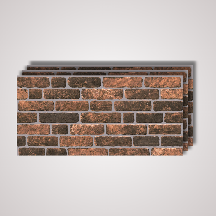Dark Copper Brick Texture Wall Panel – 20 x 40 in (YSL-1955) by Place It Decor