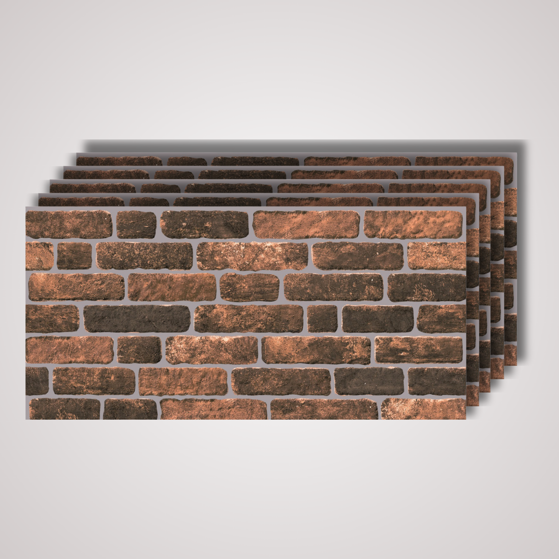 Dark Copper Brick Texture Wall Panel – 20 x 40 in (YSL-1955) by Place It Decor