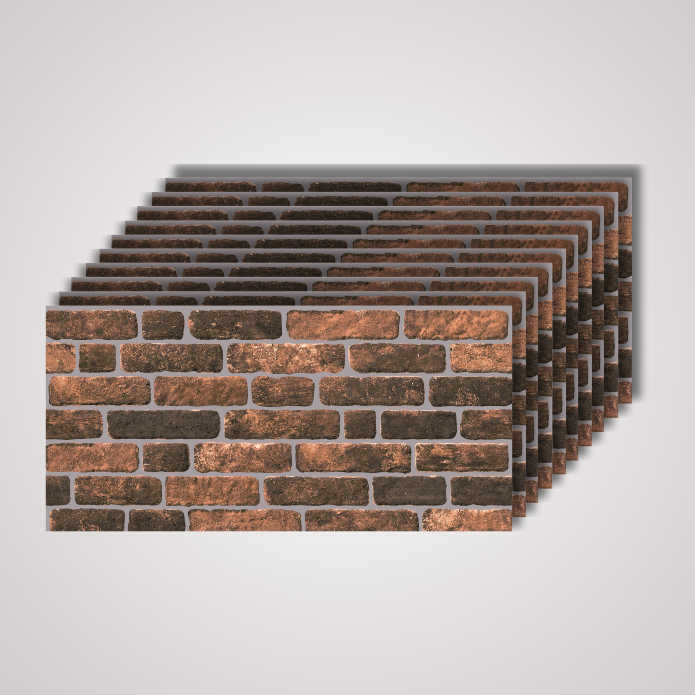 Dark Copper Brick Texture Wall Panel – 20 x 40 in (YSL-1955) by Place It Decor