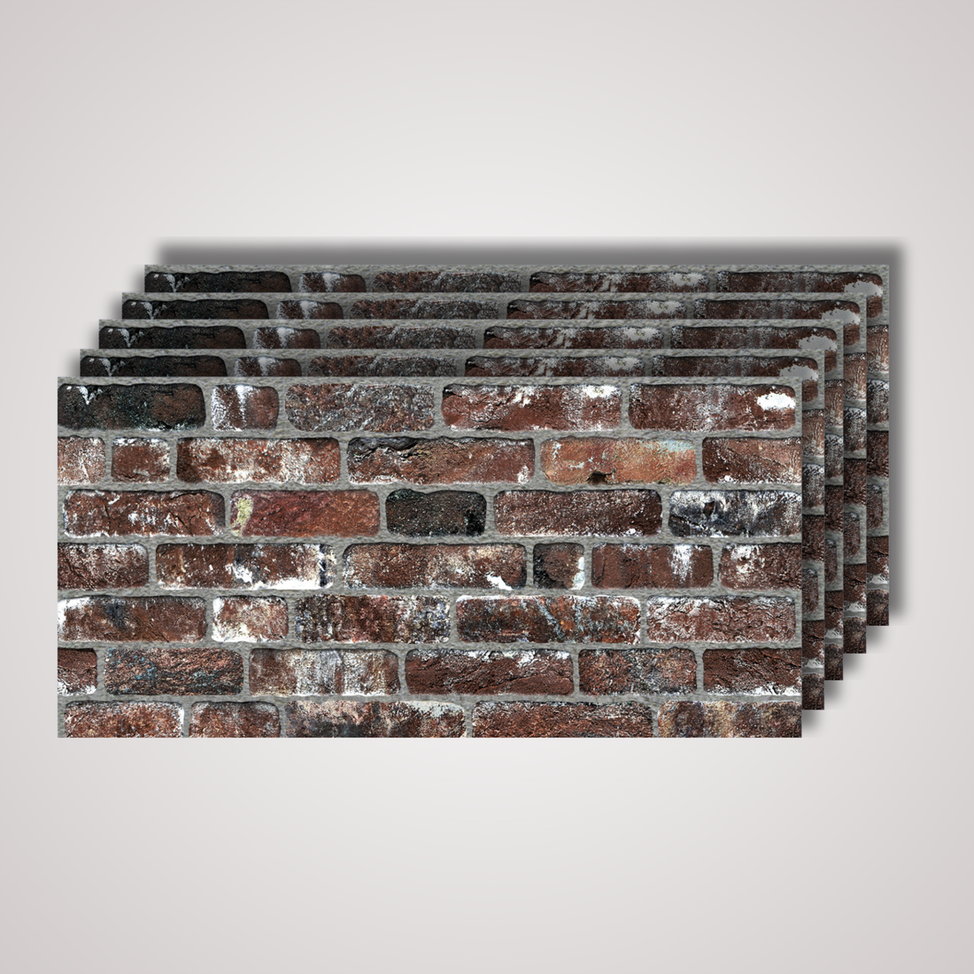 Weathered Red Brick Texture Wall Panel – 20 x 40 in (YSL-1956) by Place It Decor