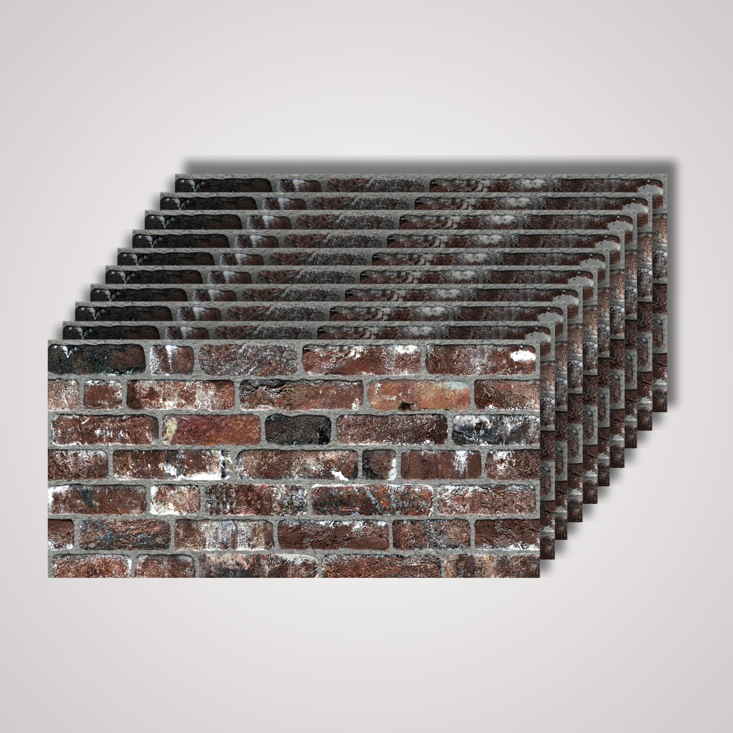 Weathered Red Brick Texture Wall Panel – 20 x 40 in (YSL-1956) by Place It Decor