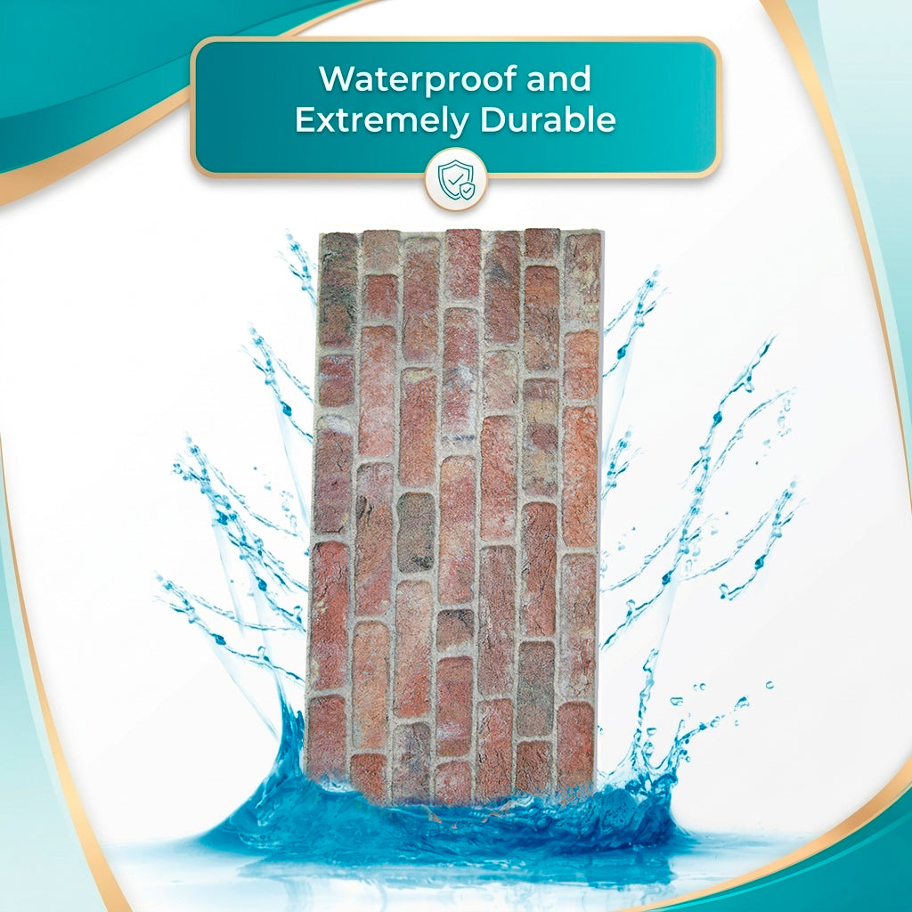 Vintage Red Brick Texture Wall Panel – 20 x 40 in (YSL-1902)