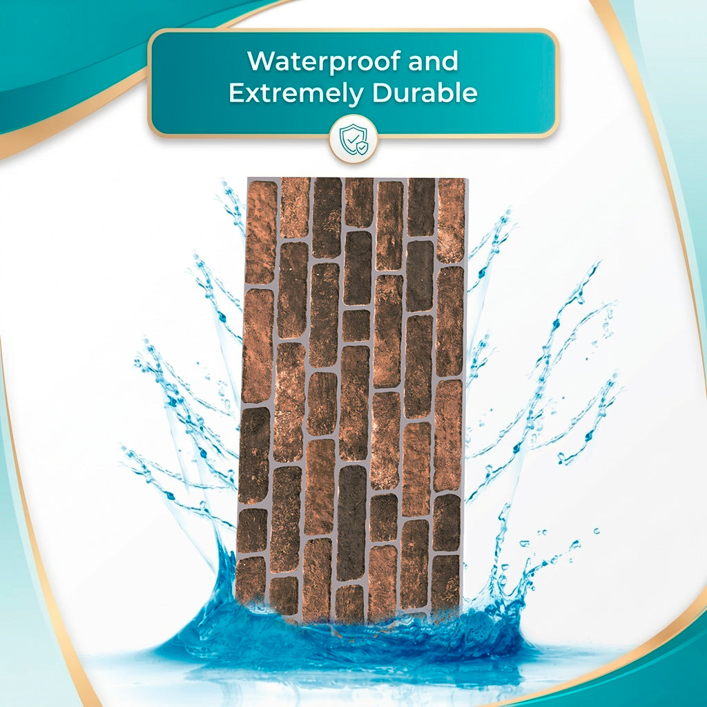 Dark Copper Brick Texture Wall Panel – 20 x 40 in (YSL-1955)